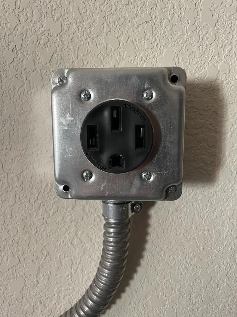 NEMA 14-50 outlet installed for Electrical Panel Upgrade in Chattanooga Valley